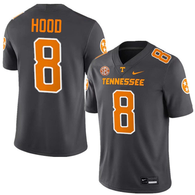 #8 Colton Hood UT Vols Jerseys,Tennessee Volunteers College Football Jerseys Stitched-Smoke Grey